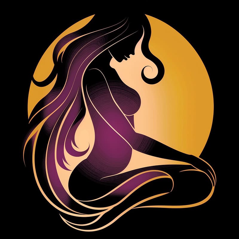 Sensual Tantra Bodywork Las Vegas Woman Logo Purple and Gold2